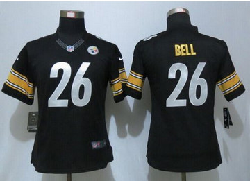 Women Nike Steelers #26 Le''Veon Bell Black Team Color Stitched NFL Limited Jersey
