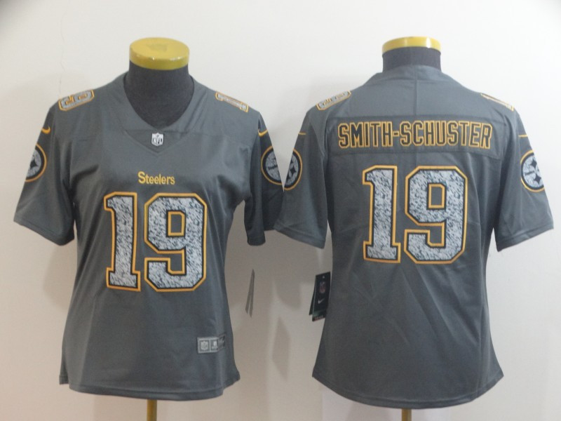 Women Nike Steelers 19 JuJu Smith-Schuster Gray Camo Women Vapor Untouchable Limited Jersey Women Nike Steelers 19 JuJu Smith-Schuster Gray Camo Women Vapor Untouchable Limited Jersey