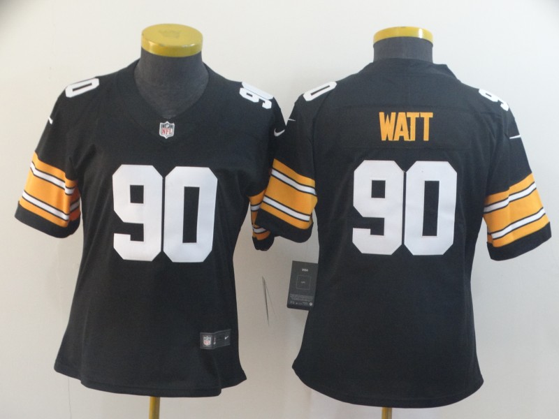 Women Nike Steelers 90 T.J. Watt Black Alternate Women Vapor Untouchable Limited Jersey Women Nike Steelers 90 T.J. Watt Black Alternate Women Vapor Untouchable Limited Jersey
