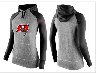 Women Nike Tampa Bay Buccaneers Performance Hoodie Grey & Black Women Nike Tampa Bay Buccaneers Performance Hoodie Grey & Black