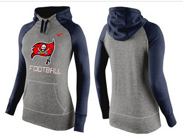 Women Nike Tampa Bay Buccaneers Performance Hoodie Grey & Dark Blue Women Nike Tampa Bay Buccaneers Performance Hoodie Grey & Dark Blue