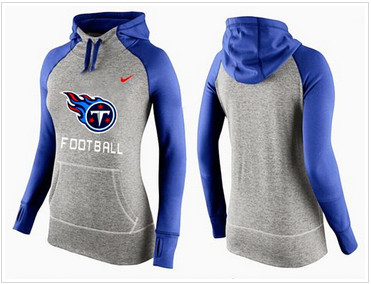 Women Nike Tennessee Titans Performance Hoodie Grey & Blue_1 Women Nike Tennessee Titans Performance Hoodie Grey & Blue_1