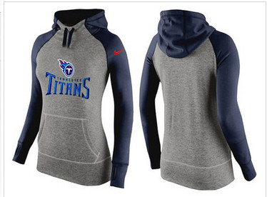 Women Nike Tennessee Titans Performance Hoodie Grey & Dark Blue_1 Women Nike Tennessee Titans Performance Hoodie Grey & Dark Blue_1