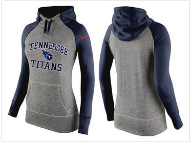 Women Nike Tennessee Titans Performance Hoodie Grey & Dark Blue_2 Women Nike Tennessee Titans Performance Hoodie Grey & Dark Blue_2