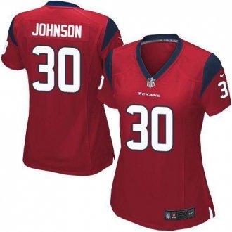 Women Nike Texans #30 Kevin Johnson Red Alternate Stitched NFL Elite jersey