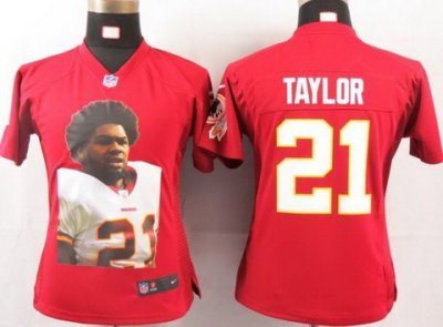 Women NEW NFL WaShington Redskins #21 Taylor Red Portrait FaShion Game Jersey