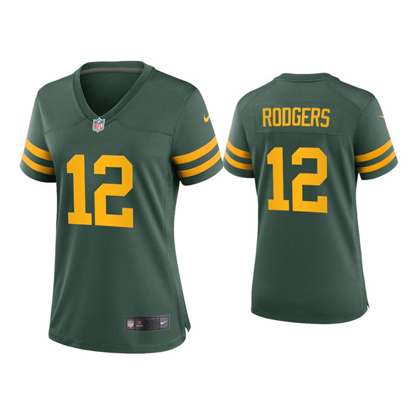 Women Packers #12 Aaron Rodgers Alternate Game Green Jersey Women Packers #12 Aaron Rodgers Alternate Game Green Jersey