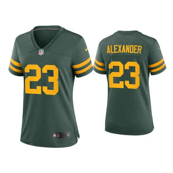 Women Packers #23 Jaire Alexander Alternate Game Green Jersey Women Packers #23 Jaire Alexander Alternate Game Green Jersey
