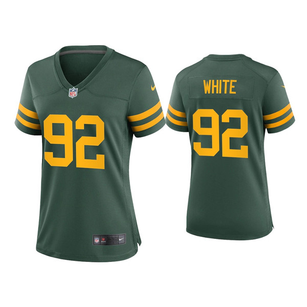 Women Packers #92 Reggie White Alternate Game Green Jersey Women Packers #92 Reggie White Alternate Game Green Jersey
