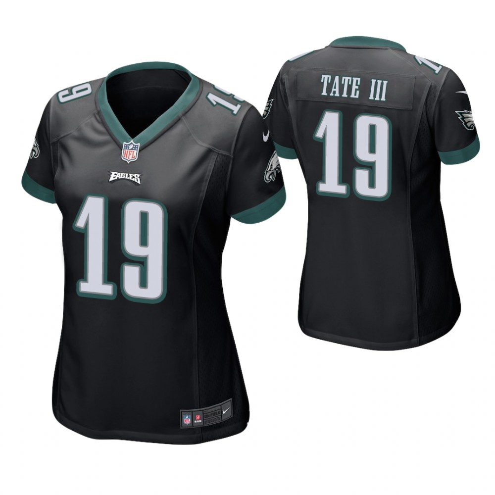 Women Philadelphia Eagles #19 Golden Tate Black Game Jersey