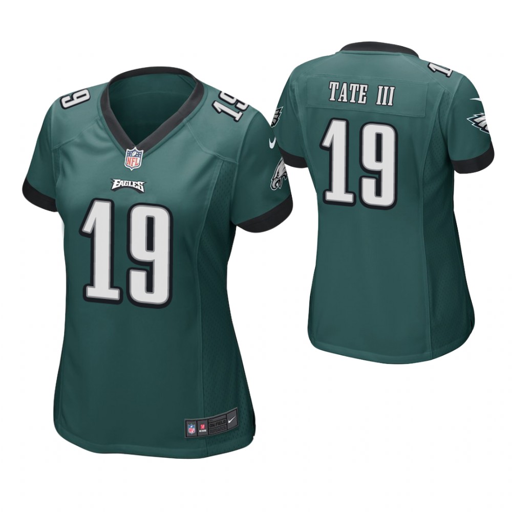 Women Philadelphia Eagles #19 Golden Tate Green Game Jersey