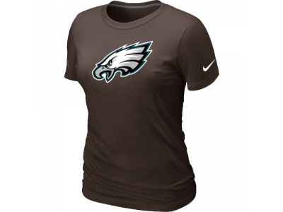 Women Philadelphia Eagles Brown Logo T-Shirt