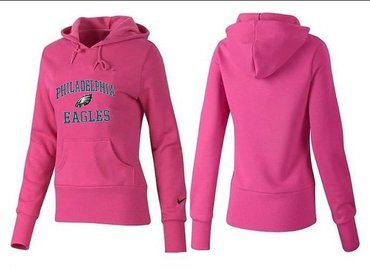 Women Philadelphia Eagles Logo Pullover Hoodie-- (17)