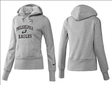 Women Philadelphia Eagles Logo Pullover Hoodie-- (25)
