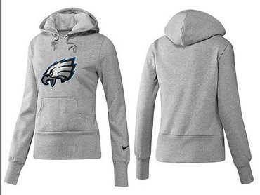 Women Philadelphia Eagles Logo Pullover Hoodie-- (5)