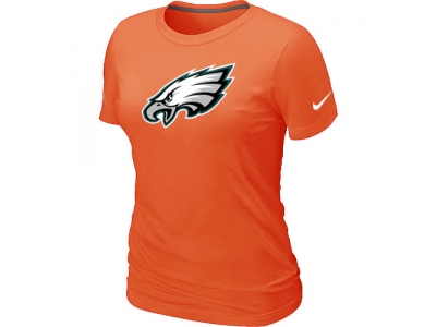 Women Philadelphia Eagles Orange Logo T-Shirt