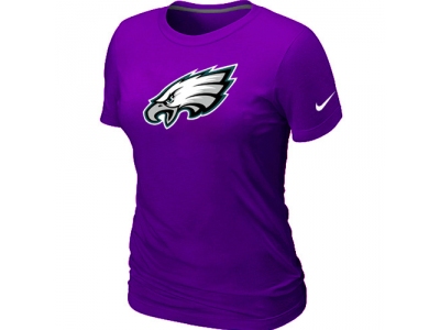 Women Philadelphia Eagles Purpl Logo T-Shirt