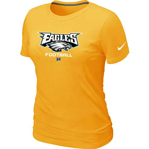 Women Philadelphia Eagles Yellow T-Shirt