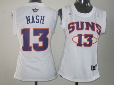 Women Phoenix Suns 13# S.Nash white Swingman Jersey