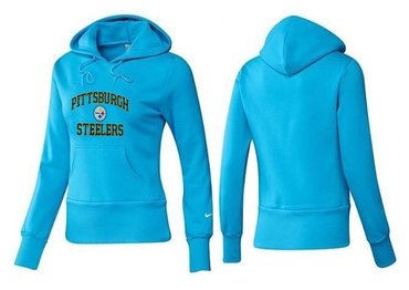 Women Pittsburgh Steelers Logo Pullover Hoodie-- (14)