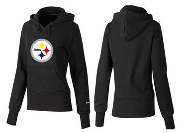 Women Pittsburgh Steelers Logo Pullover Hoodie-- (2)