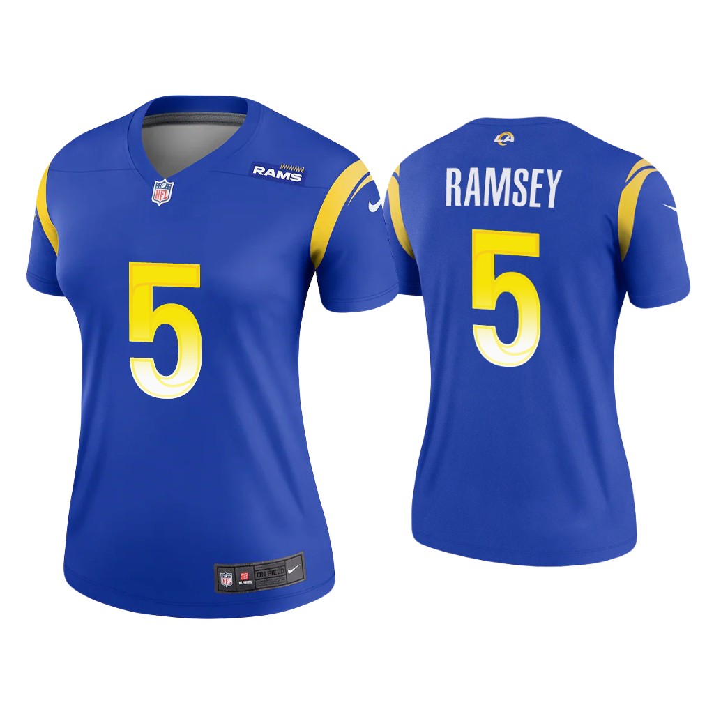Women Rams #5 Jalen Ramsey Royal Jersey Women Rams #5 Jalen Ramsey Royal Jersey