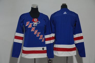 Women Rangers Blank Blue Women Adidas Jersey