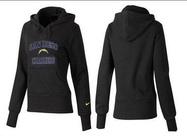 Women San Diego Chargers Logo Pullover Hoodie-- (12)