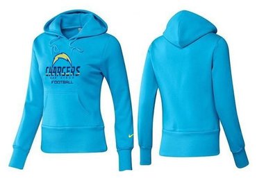 Women San Diego Chargers Logo Pullover Hoodie-- (28