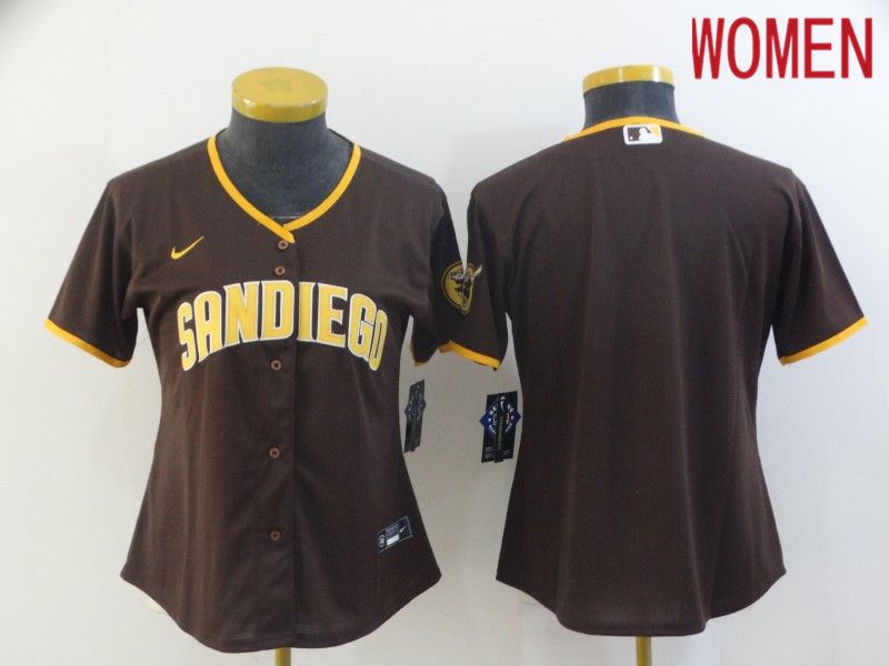 Women San Diego Padres Blank brown Game 2021 Nike MLB Jerseyss