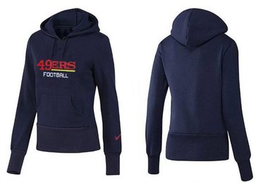 Women San Francisco 49ers Logo Pullover Hoodie D.blue Women San Francisco 49ers Logo Pullover Hoodie D.blue