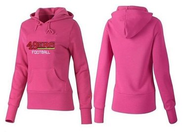 Women San Francisco 49ers Logo Pullover Hoodie Pink Women San Francisco 49ers Logo Pullover Hoodie Pink