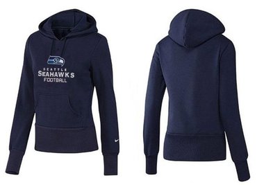 Women Seattle Seahawks Logo Pullover Hoodie-- (36)