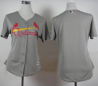 Women St. Louis Cardinals Blank Grey Road Stitched Baseball Jersey Women St. Louis Cardinals Blank Grey Road Stitched Baseball Jersey