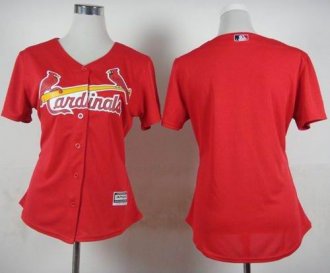 Women St. Louis Cardinals Blank Red Fashion Stitched Baseball Jersey Women St. Louis Cardinals Blank Red Fashion Stitched Baseball Jersey