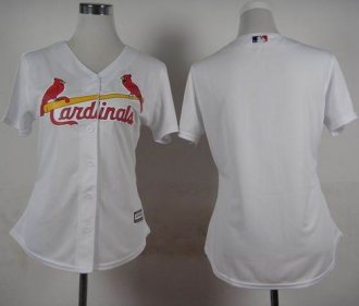 Women St. Louis Cardinals Blank White Fashion Stitched Baseball Jersey Women St. Louis Cardinals Blank White Fashion Stitched Baseball Jersey