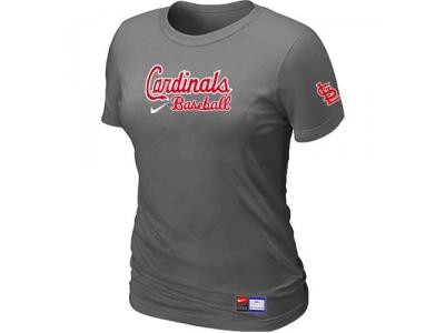 Women St. Louis Cardinals NEW D.Grey Short Sleeve Practice T-Shirt