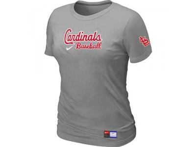 Women St. Louis Cardinals NEW L.Grey Short Sleeve Practice T-Shirt