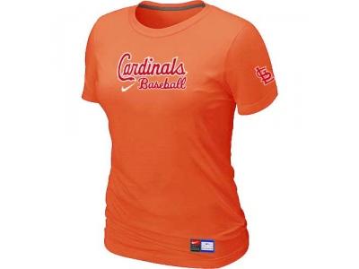 Women St. Louis Cardinals NEW Orange Short Sleeve Practice T-Shirt