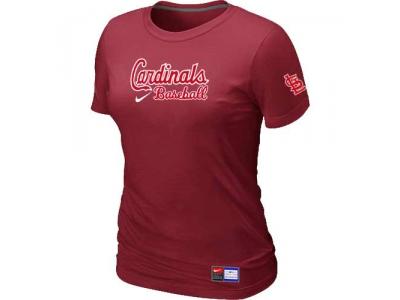 Women St. Louis Cardinals NEW Red Short Sleeve Practice T-Shirt