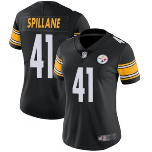 Women Steelers #41 Robert Spillane Vapor Limited Black Jerseys Women Steelers #41 Robert Spillane Vapor Limited Black Jerseys