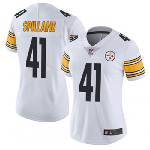 Women Steelers #41 Robert Spillane Vapor Limited White Jerseys Women Steelers #41 Robert Spillane Vapor Limited White Jerseys