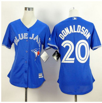 Women Toronto Blue Jays #20 Josh Donaldson Blue Alternate Stitched Baseball Jersey