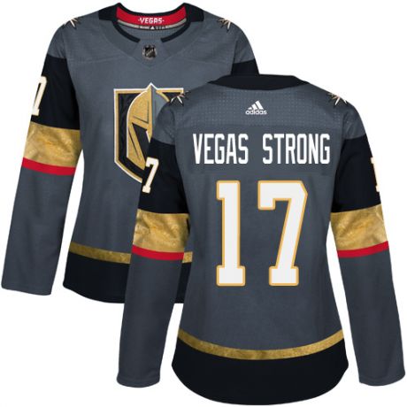 Women Vegas Golden Knights #17 Vegas Strong Gray Adidas Jersey Women Vegas Golden Knights #17 Vegas Strong Gray Adidas Jersey