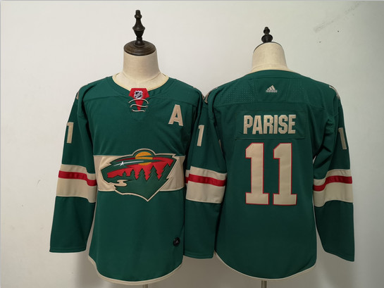 Women Wild 11 Zach Parise Green Women Adidas Jersey
