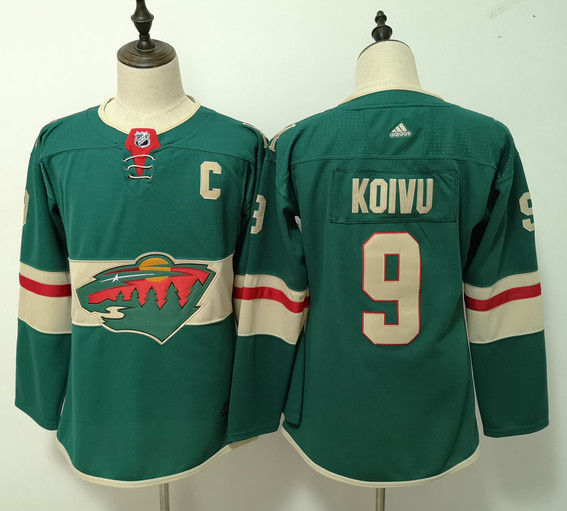 Women Wild 9 Mikko Koivu Green Women Adidas Jersey