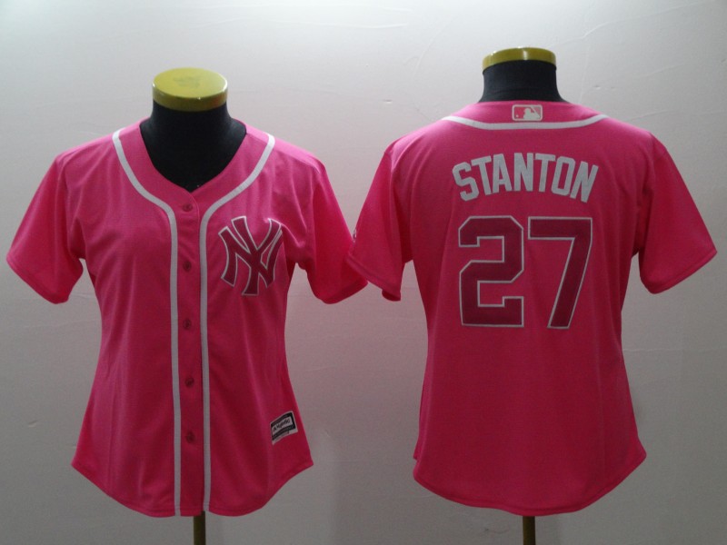 Women Yankees 27 Giancarlo Stanton Red Women Cool Base Jersey Women Yankees 27 Giancarlo Stanton Red Women Cool Base Jersey