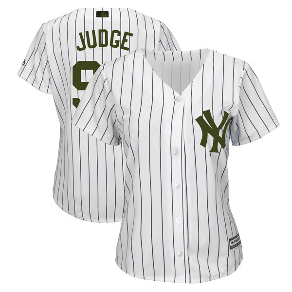 Women Yankees 99 Aaron Judge White Women 2018 Memorial Day Cool Base Jersey Women Yankees 99 Aaron Judge White Women 2018 Memorial Day Cool Base Jersey
