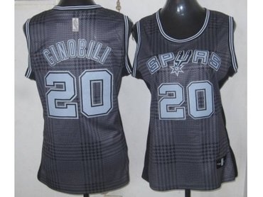 Women nba San Antonio Spurs #20 ginobili black-grey(2012)