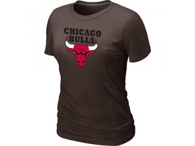 Womens NBA Chicago Bulls Big & Tall Primary Logo Brown T-Shirt